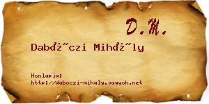 Dabóczi Mihály névjegykártya