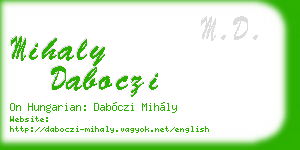 mihaly daboczi business card